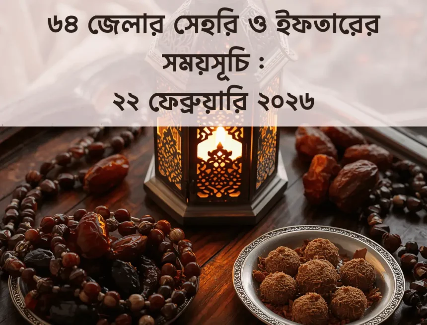 সেহরি ও ইফতারের সময়সূচি
