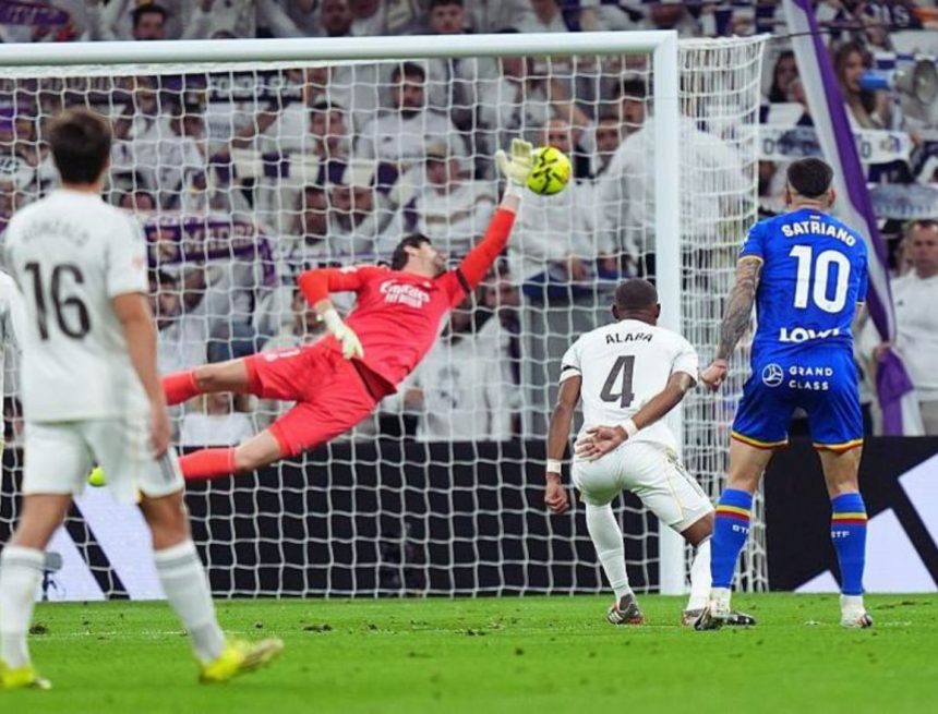 Real Madrid vs Getafe goal moment La Liga match